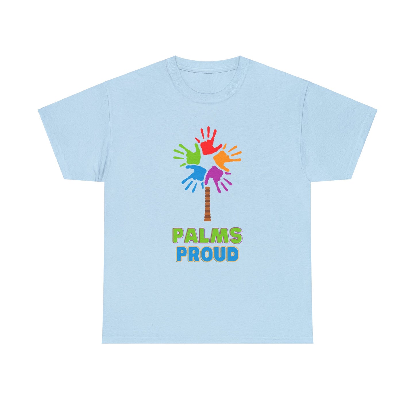 Rainbow Palms Proud Round - Heavy Cotton Tee