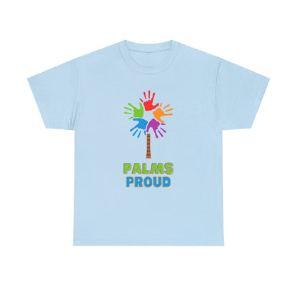 Rainbow Palms Proud Round - Heavy Cotton Tee