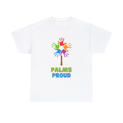 Rainbow Palms Proud Round - Heavy Cotton Tee