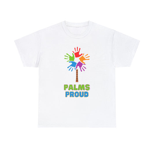 Rainbow Palms Proud Round - Heavy Cotton Tee