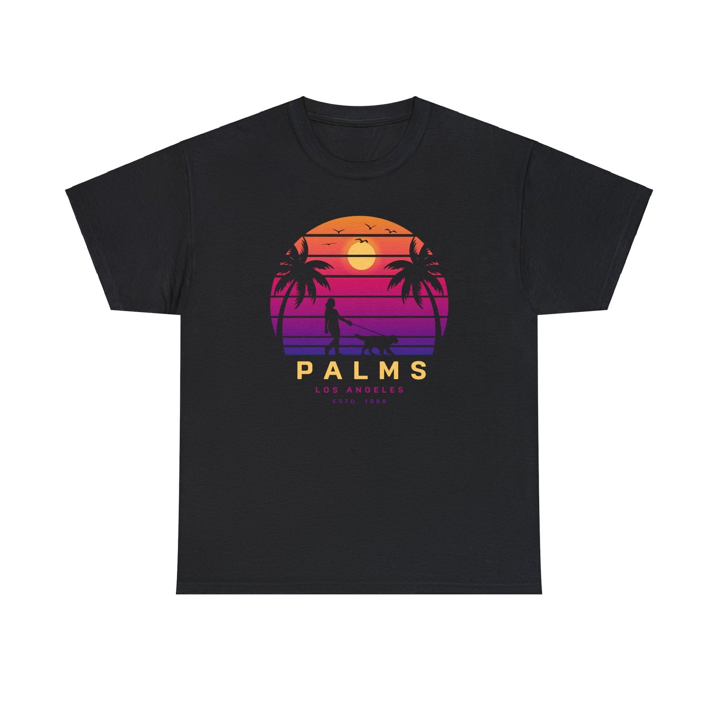 Palms Los Angeles Retro Sunset - Heavy Cotton Tee