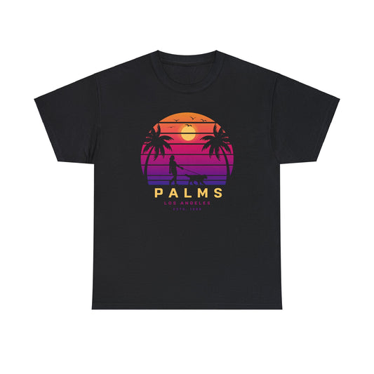 Palms Los Angeles Retro Sunset - Heavy Cotton Tee