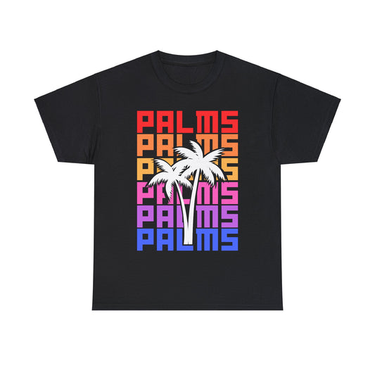 Retro Block Palms - Heavy Cotton Tee